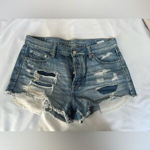 American Eagle Size 10 Vintage Hi-Rise festival denim shorts